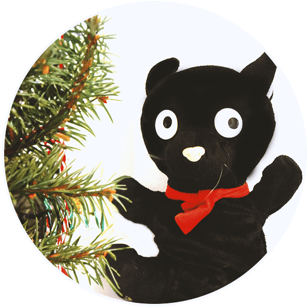 El escape del gato rogelio en navidad, obras de teatro navideñas, teatro navideño, títeres navideños, eventos de navidad